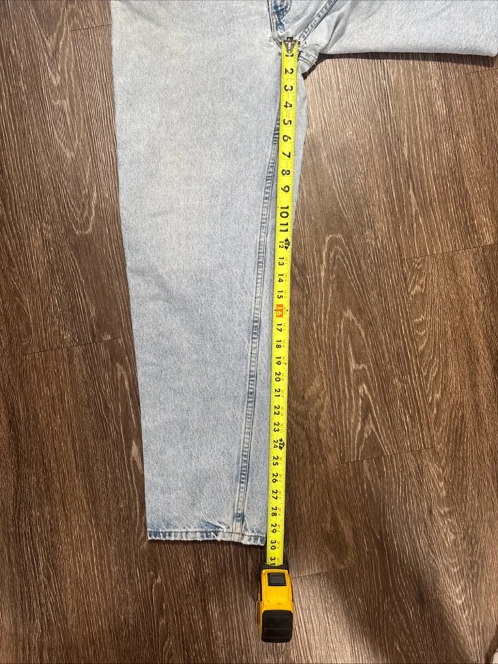 Vintage Levi’s Orange Tab 1980s Men’s Jeans Light Wash Distressed 34x30 Straight - Picture 6 of 12